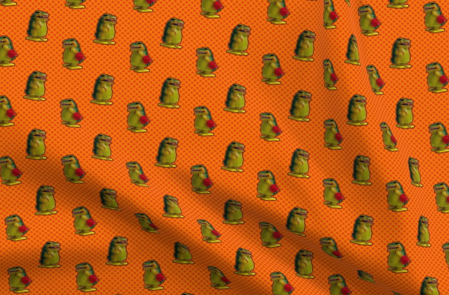 Sparky Orange Printed Fabric by Studio Ten Design