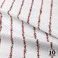 Splatter Pinstripe Blood Red + White Printed Fabric by Studio Ten Design