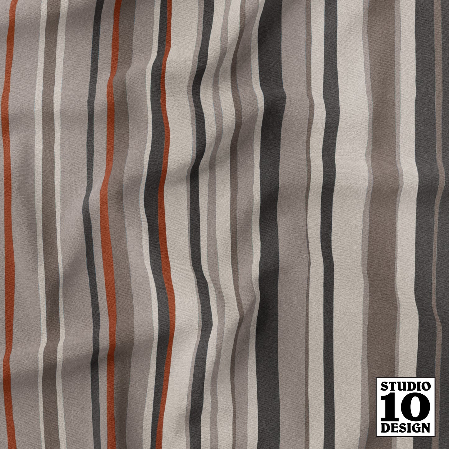 Striped Sophisticate Griffith Printed Fabric by Studio Ten Design