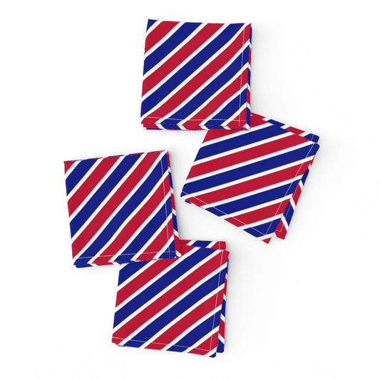 Red, White & Blue: Cloth Cocktail Napkins