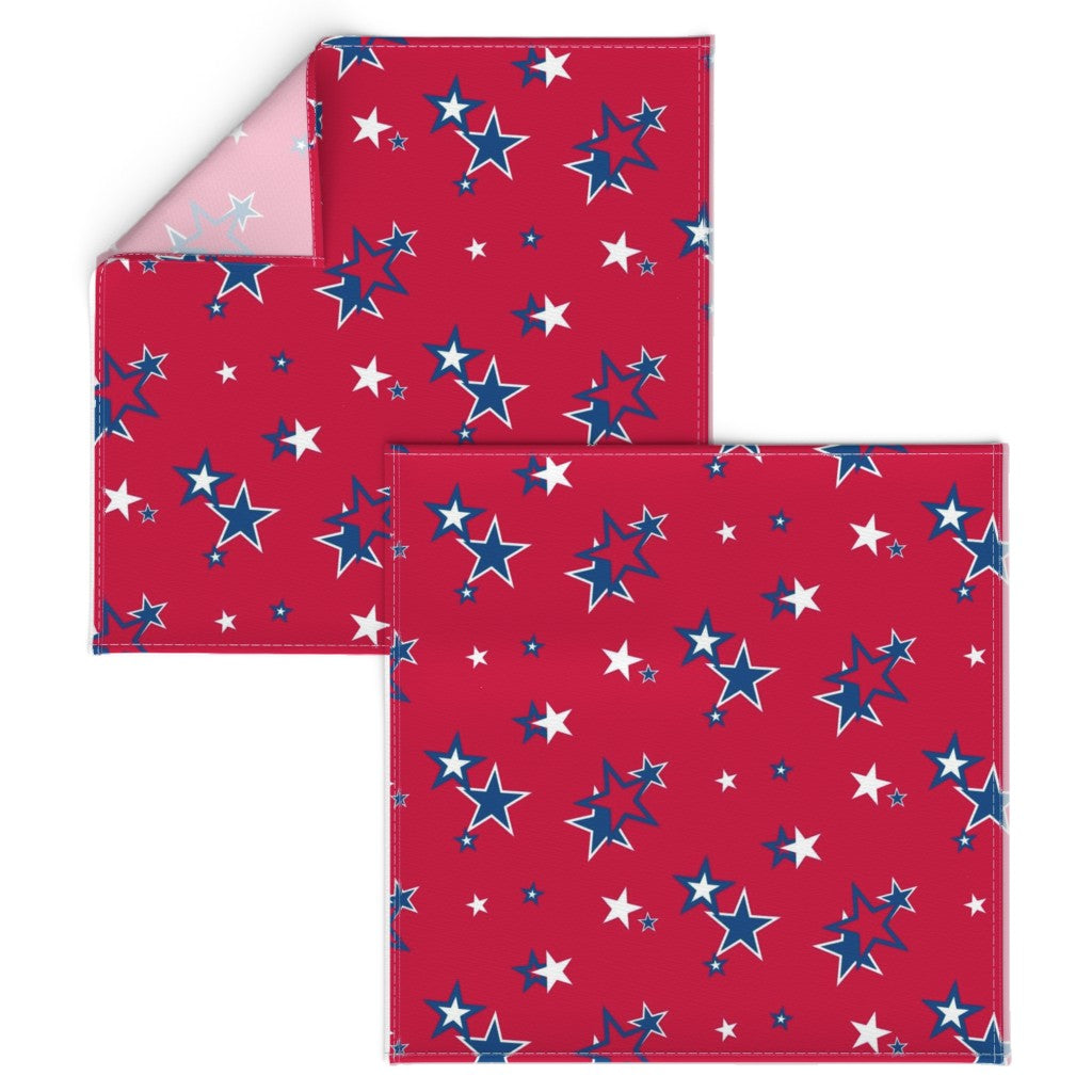 Estrellas en rojo: servilletas de tela para la cena