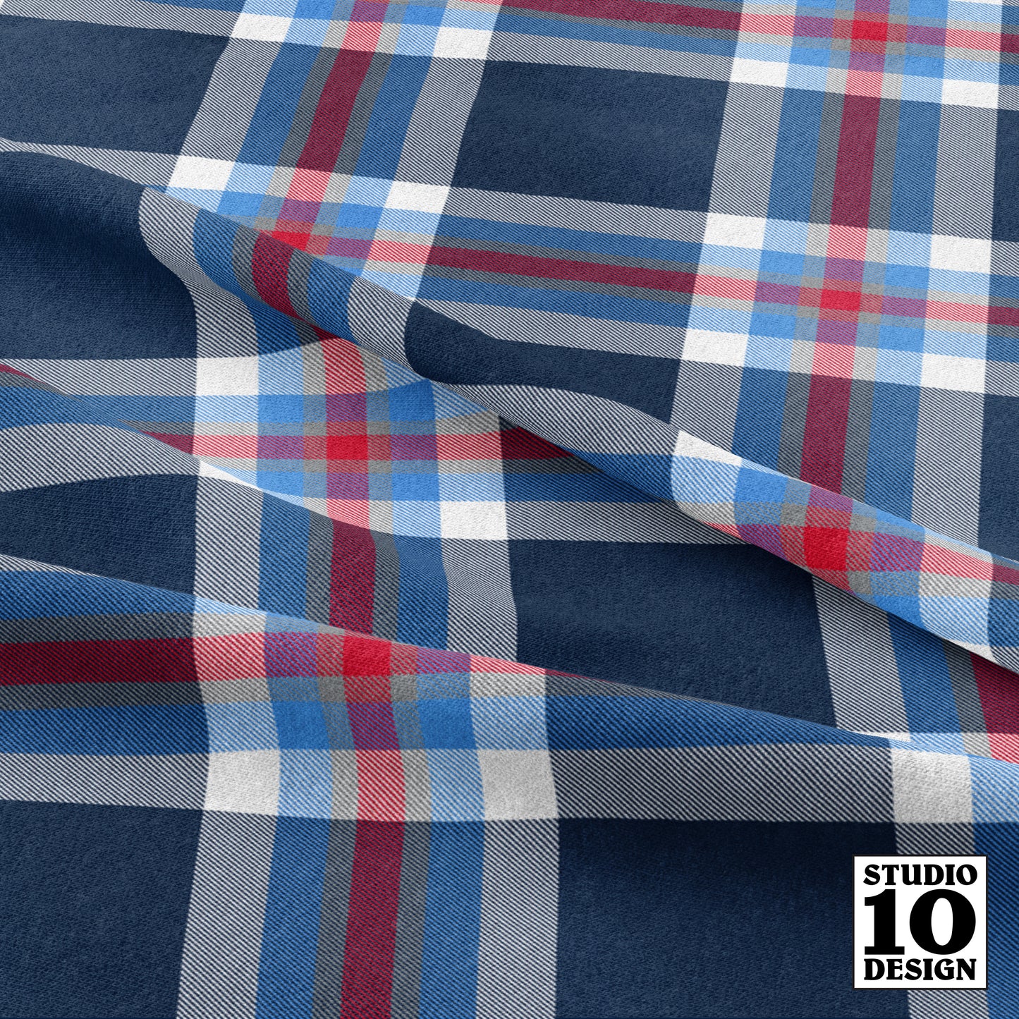 Team Plaid Tennessee Titans Football Printed Fabric by Studio Ten Design