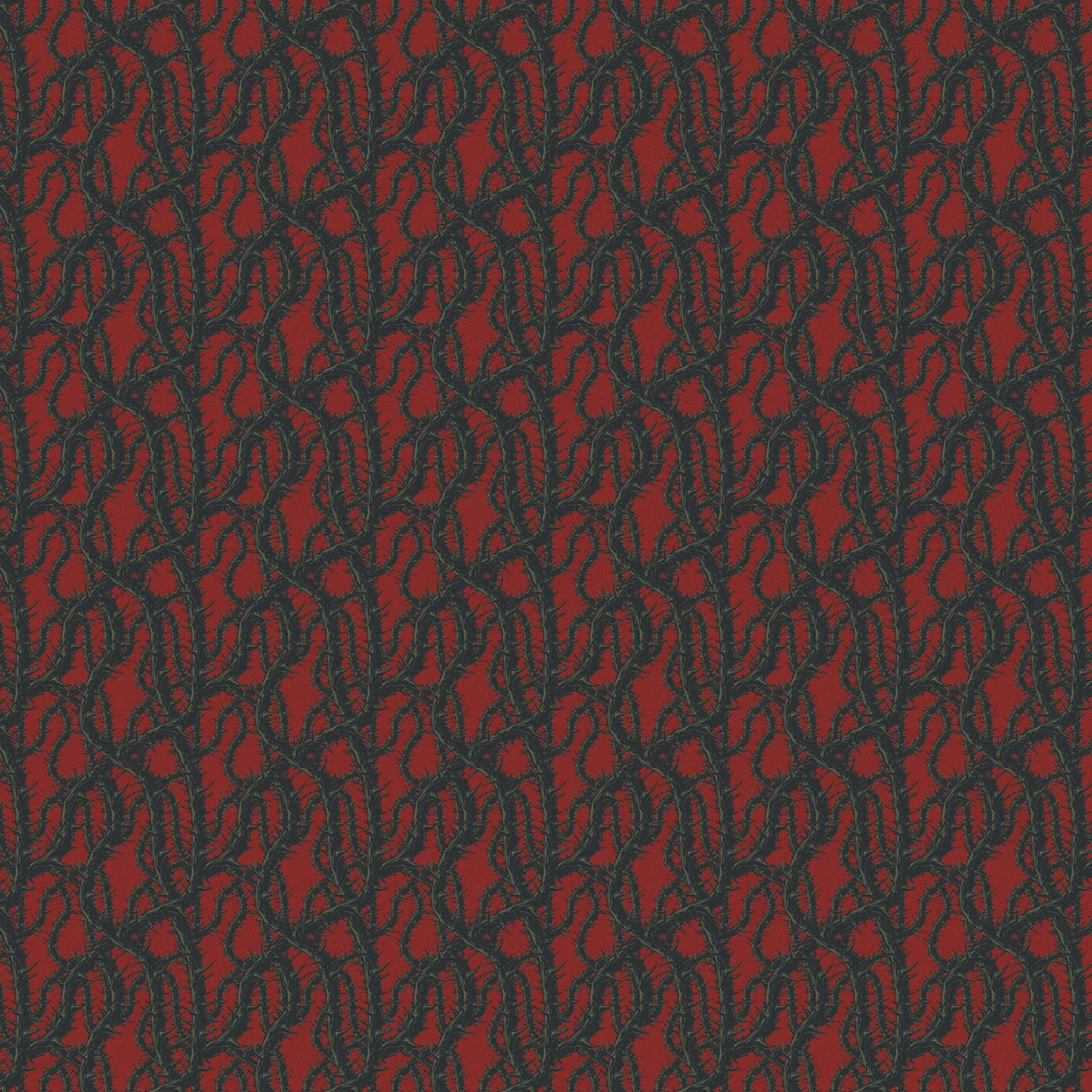 Brambles Jacquard Fabric - Blood Red Multi