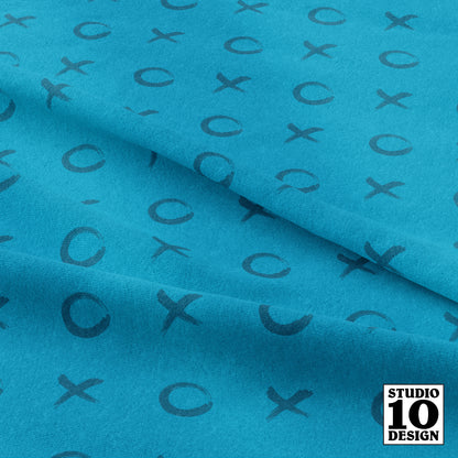 XOXO (Peacock + Caribbean) Printed Fabric by Studio Ten Design