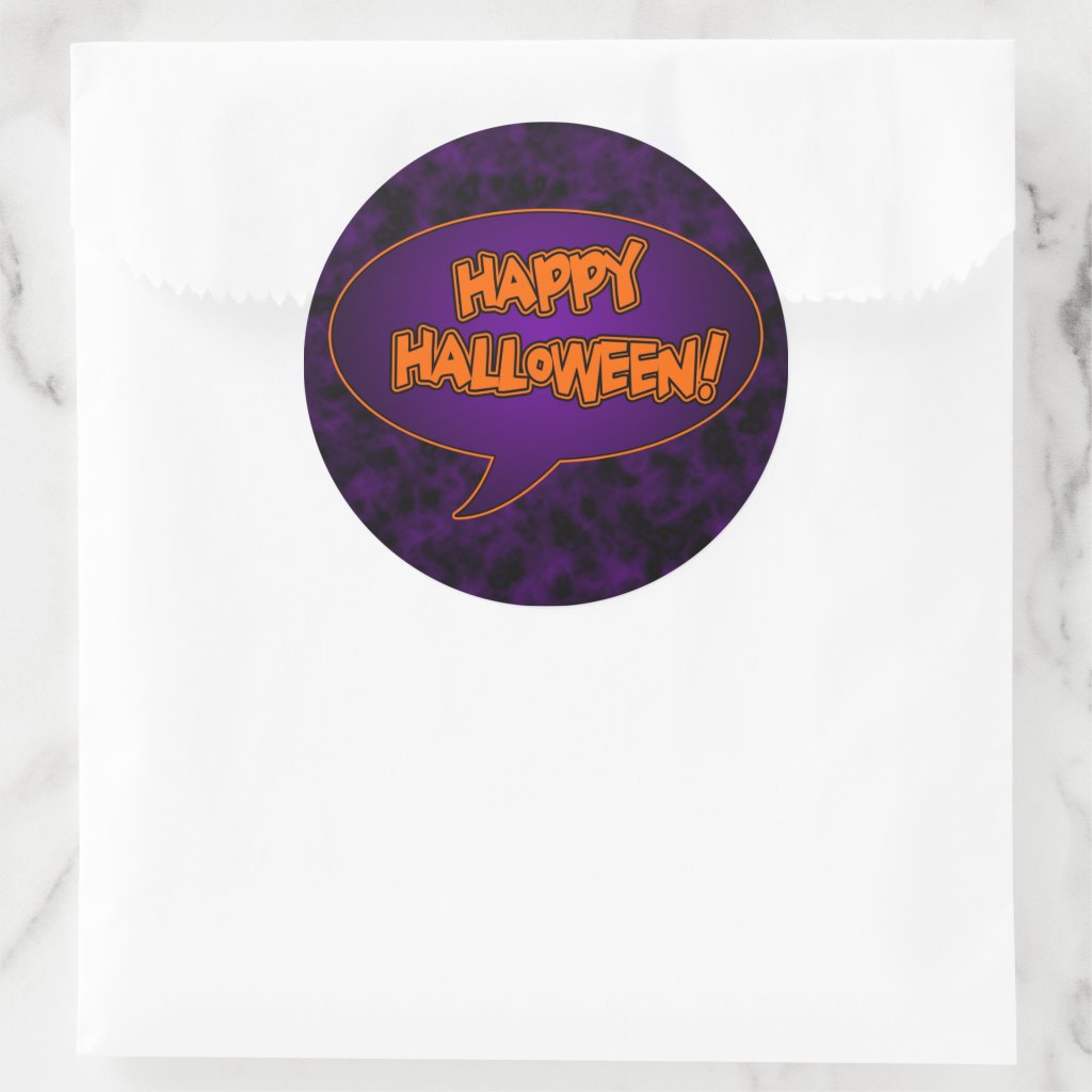 Happy Halloween Round Stickers/Envelope Seals