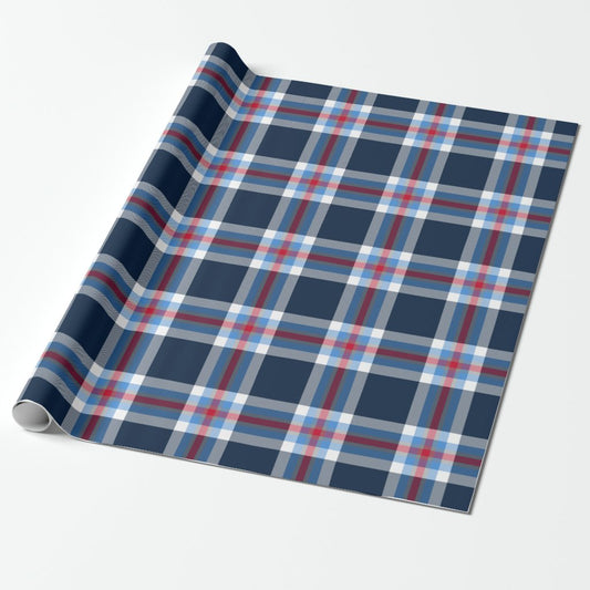 Tennessee Titans Plaid Wrapping Paper Roll