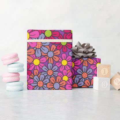 Flower Pop! Number 3 Gift Wrapping Paper Roll