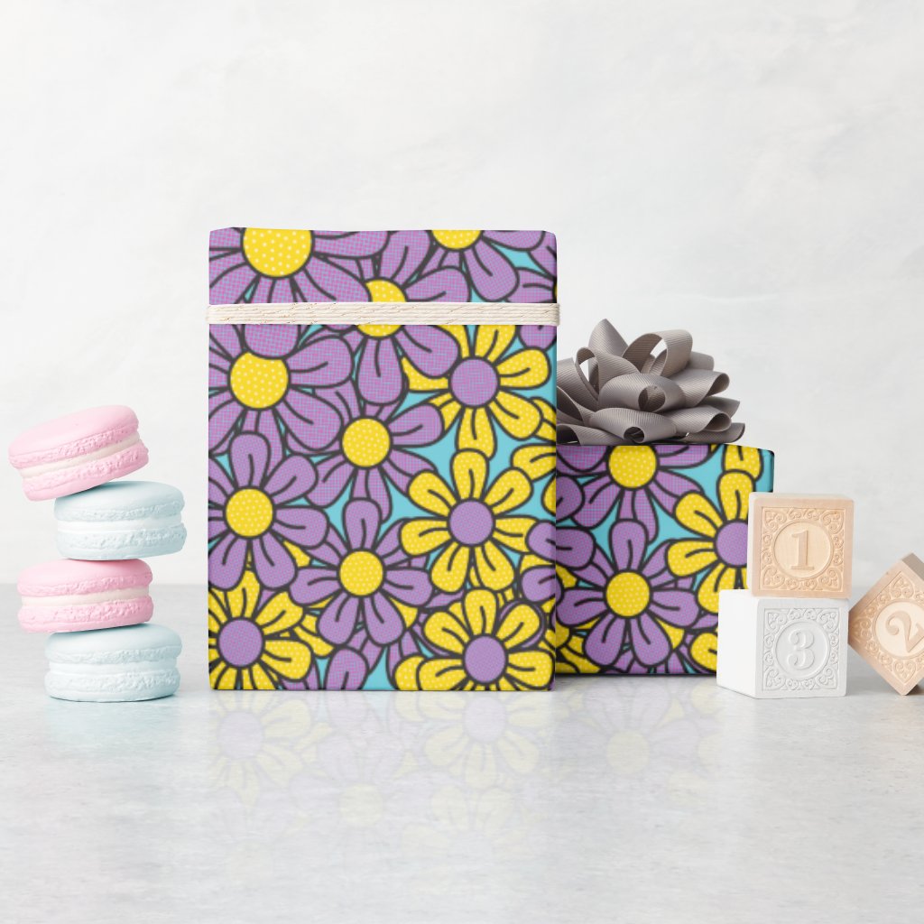 Flower Pop! Number 1 Wrapping Paper Roll
