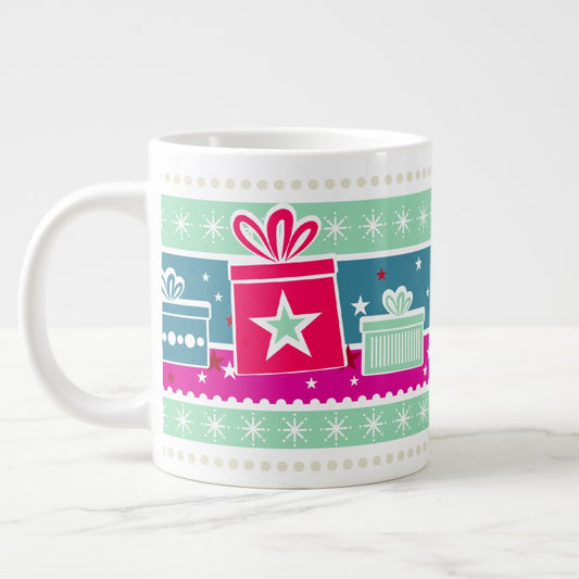 Snowflakes & Presents Jumbo Mug