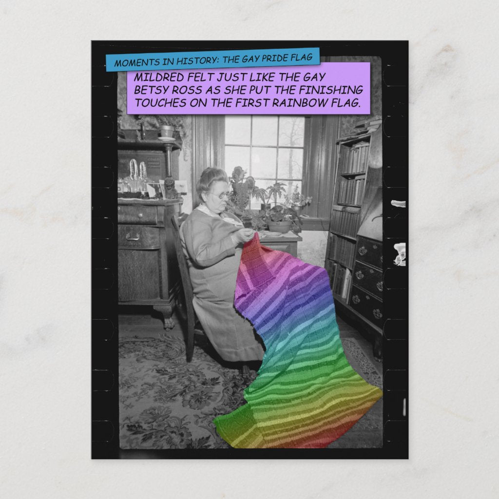 Mildred, The Gay Betsy Ross Postcard