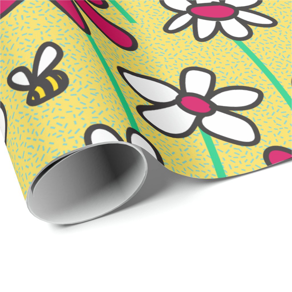 Flower Pop! Field of Daisies Wrapping Paper Roll