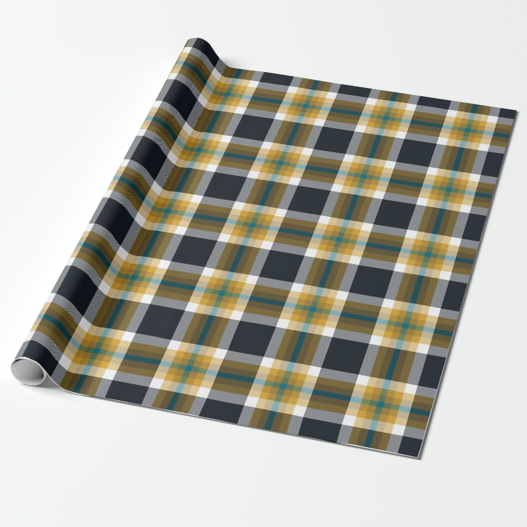 Jacksonville Jaguars Plaid Wrapping Paper Roll
