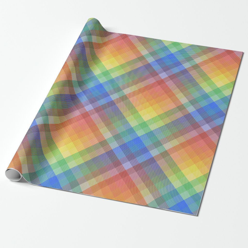 Rainbow Madras Wrapping Paper Roll