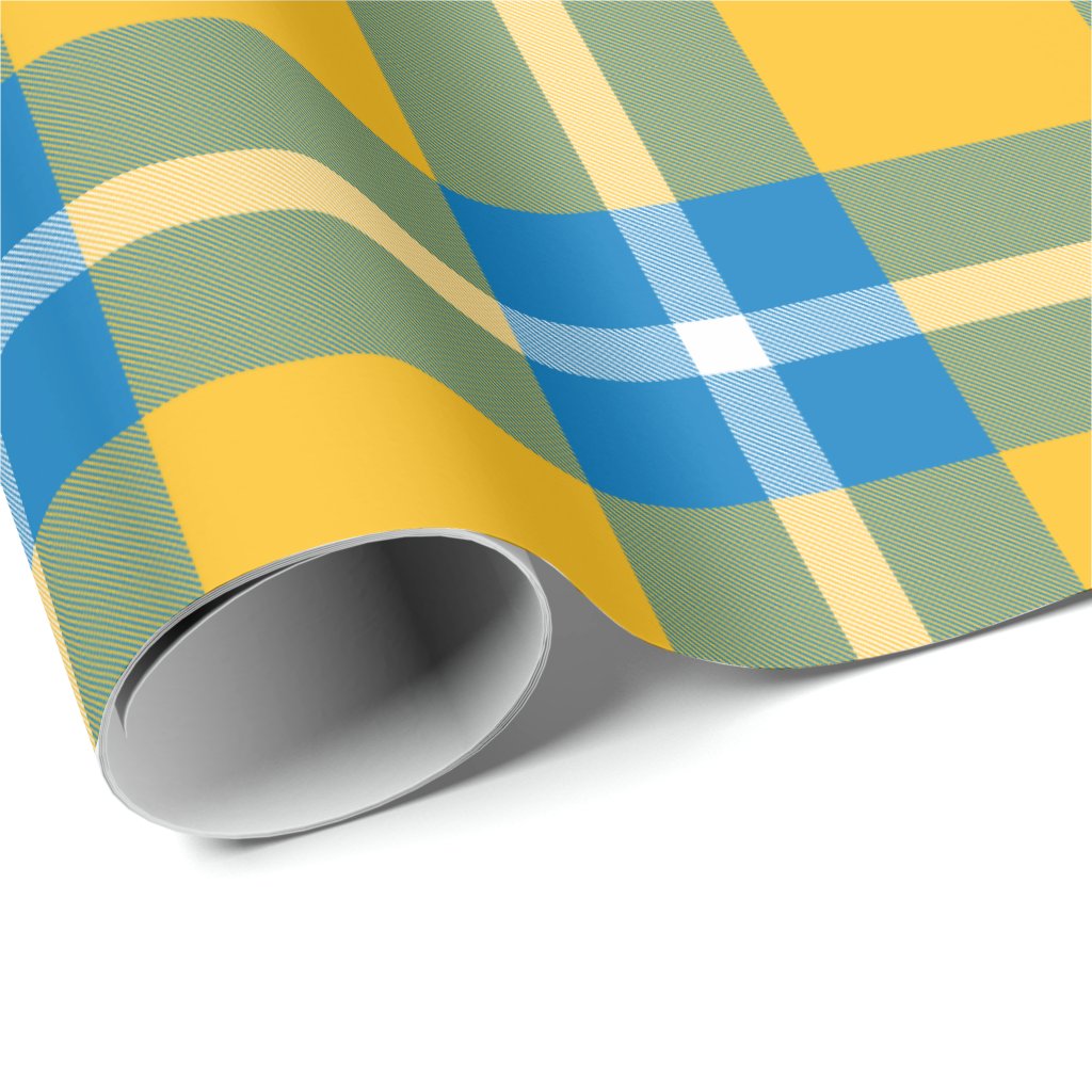 Los Angeles Chargers Plaid Wrapping Paper Roll