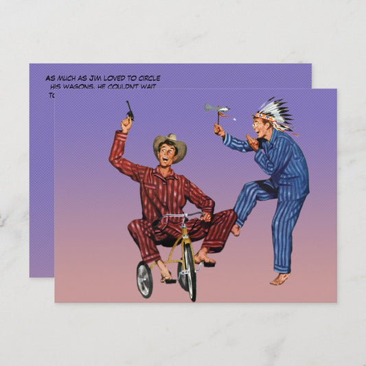Cowboys and Indians Postcard