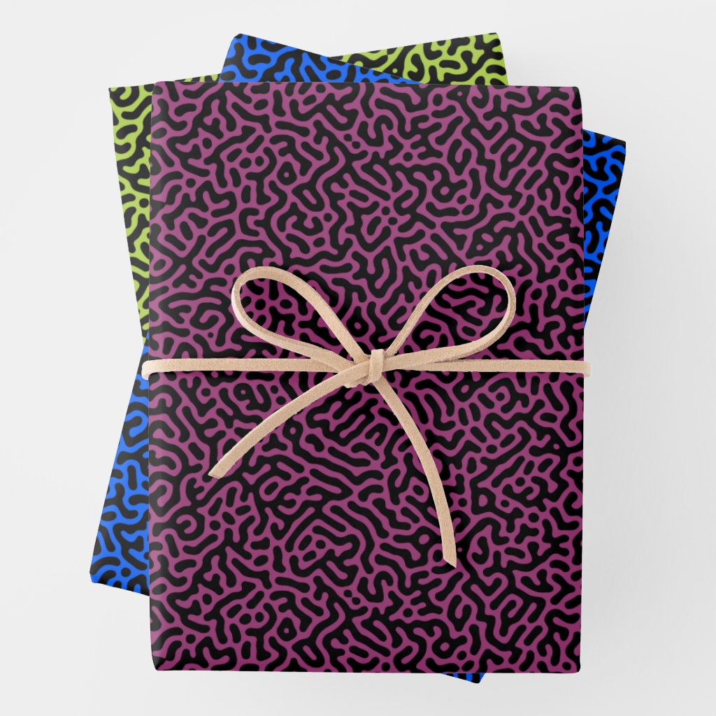 Turing Pattern Gift Wrap Paper Sheet Set
