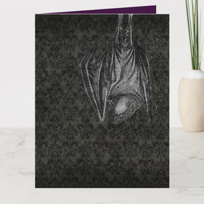 Got Blood? Vampire Bat Halloween Card
