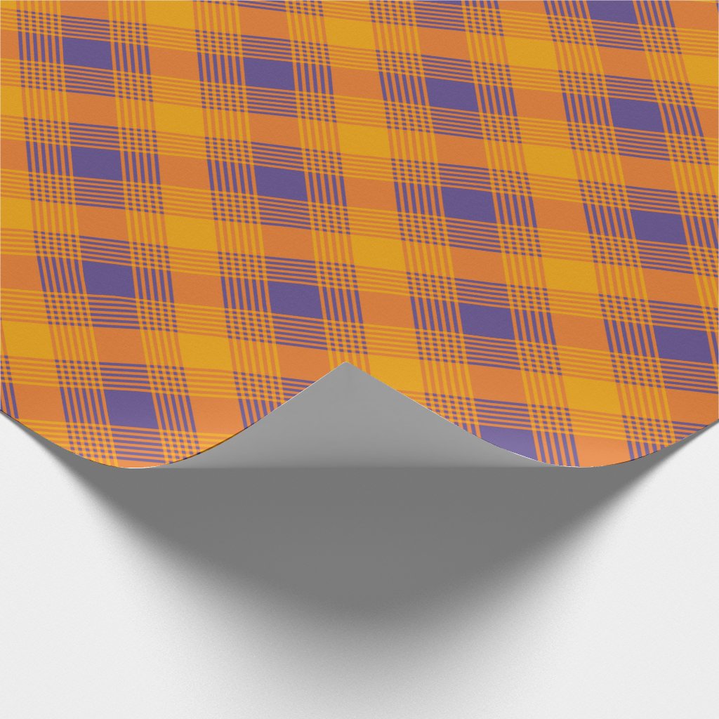 Halloween Madras Wrapping Paper Roll