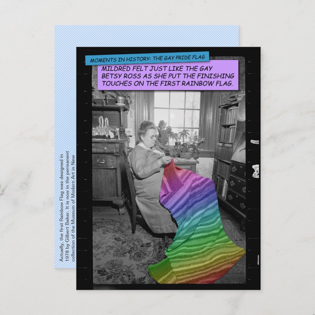 Mildred, The Gay Betsy Ross Postcard