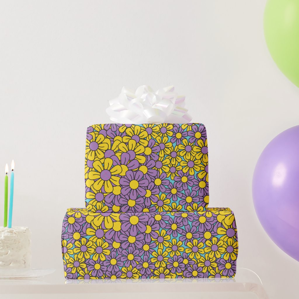 Flower Pop! Number 1 Wrapping Paper Roll