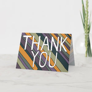 Desert Stripes Thank You Greeting Card (Customizable)