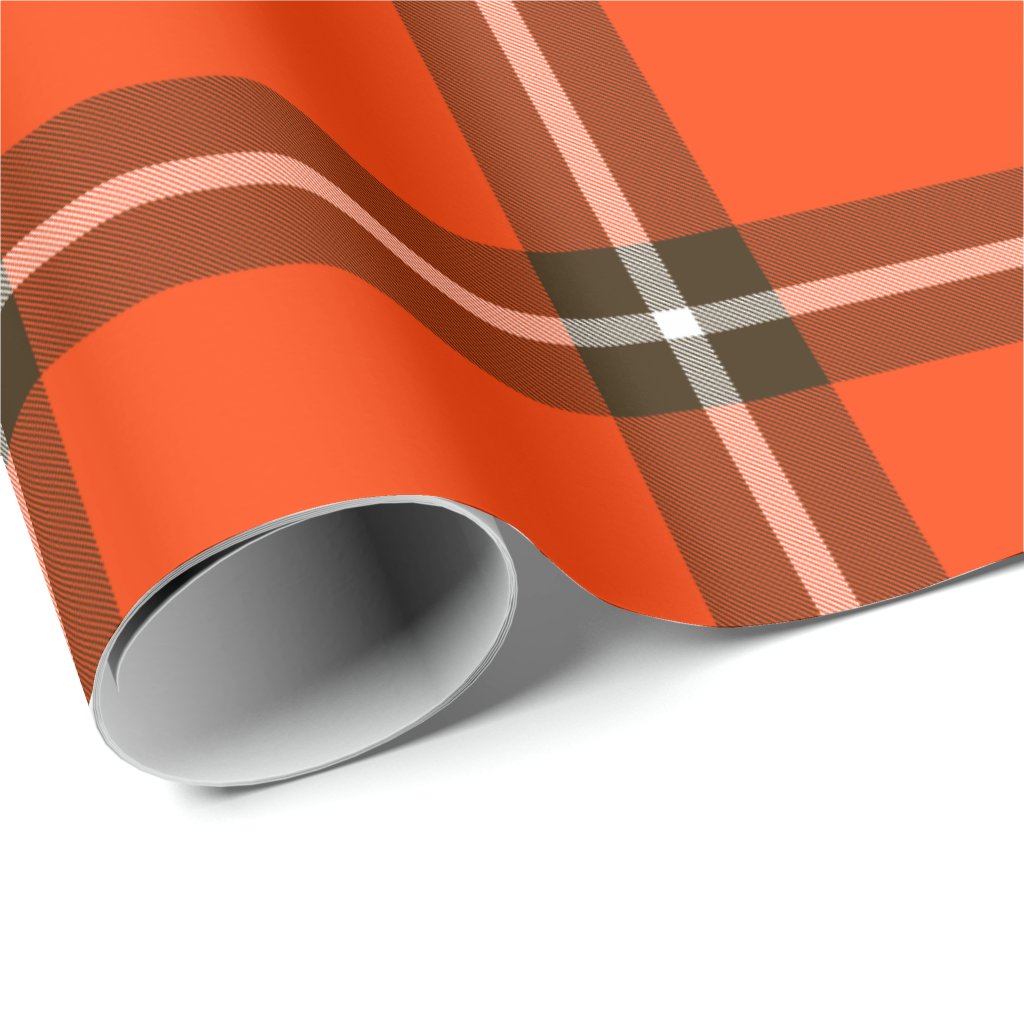 Cleveland Browns Plaid Wrapping Paper Roll