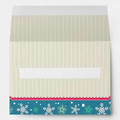 Snowflakes & Presents Customized Envelopes